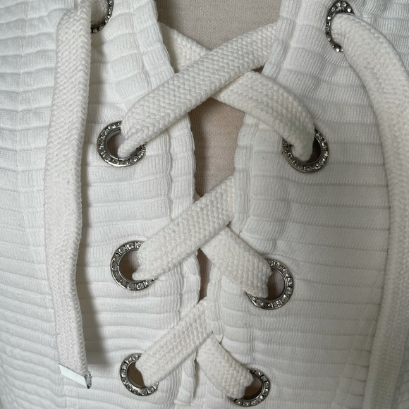 Zara Woman Lace Up Grommet Sweater - Picture 4 of 5